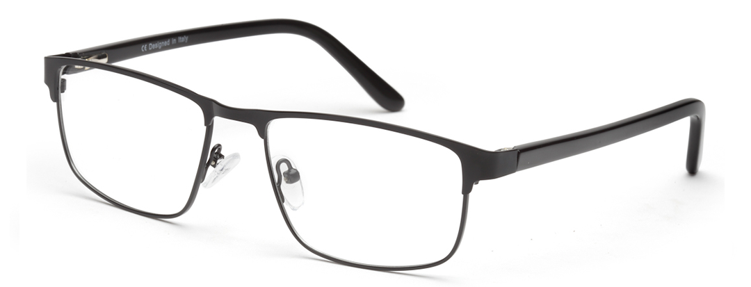 Glossy Black Unisex Specs with Full Rim Rectangle Frame