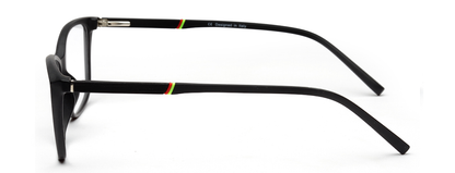 Full Frame Rectangle Matte Black Eyeglass for Women