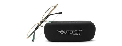 Zenith Titanium Half Rim Golden Unisex Spectacle Frame