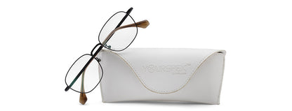 Zenith Titanium Black Square Unisex Specs Frame with Round Edges