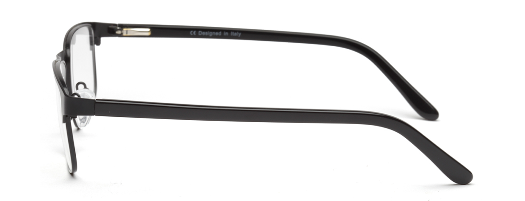 Glossy Black Unisex Specs with Full Rim Rectangle Frame