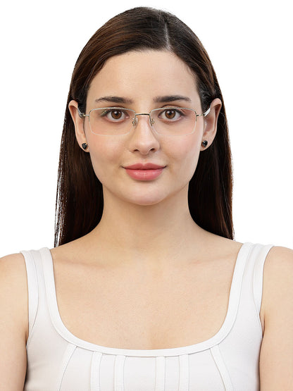 Zenith Titanium Half Rim Golden Unisex Spectacle Frame