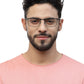 Zenith Metallic Titanium Grey Spectacles for Men