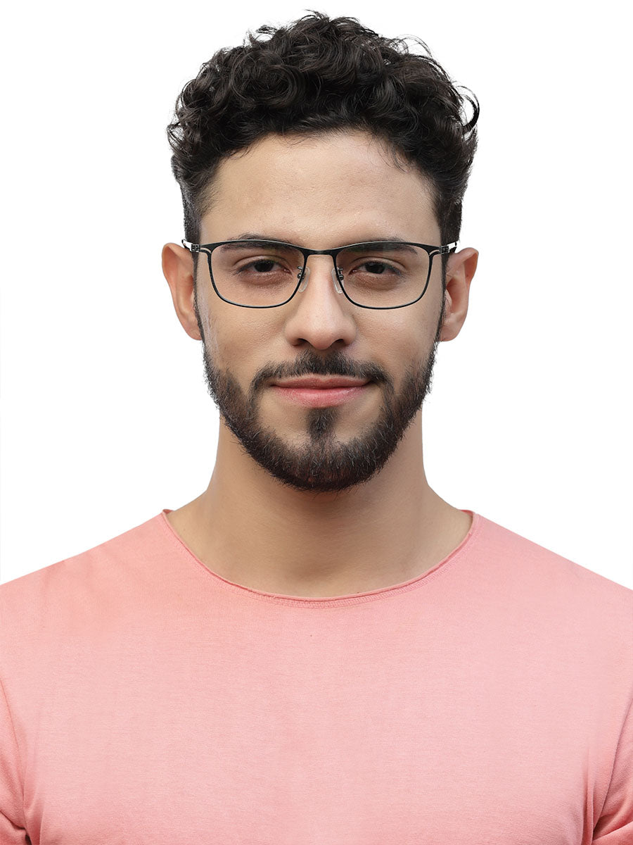 Zenith Metallic Titanium Grey Spectacles for Men