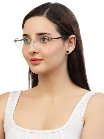 Zenith Titanium Half Rim Golden Unisex Spectacle Frame