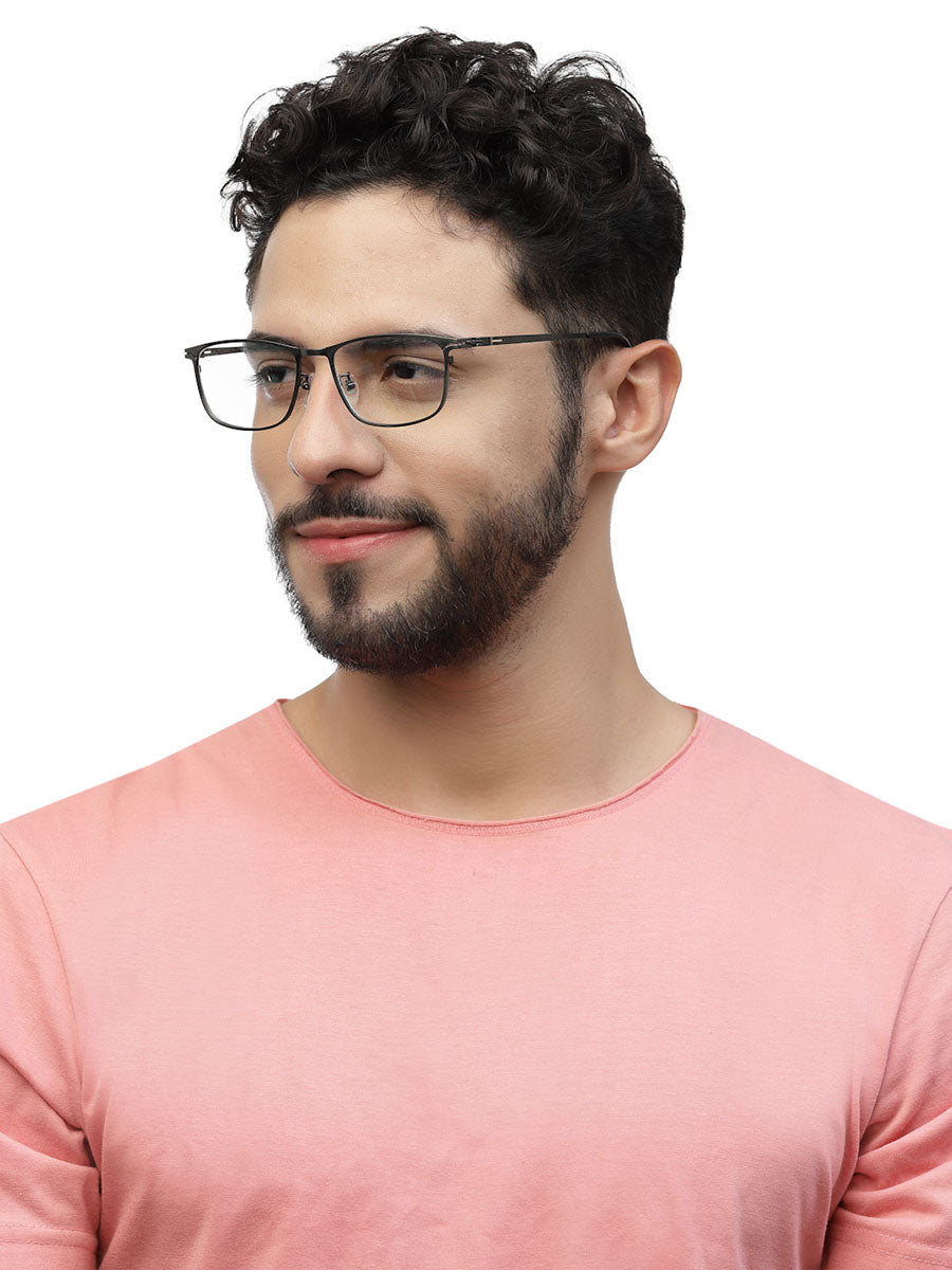 Zenith Metallic Titanium Grey Spectacles for Men