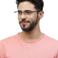 Half Rim Zenith Titanium Grey Glasses for Men