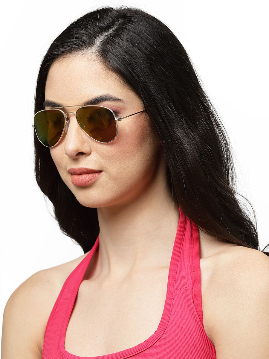 Classic Unisex Gold Aviator Sunglasses for men and Women