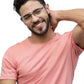 Half Rim Zenith Titanium Grey Glasses for Men