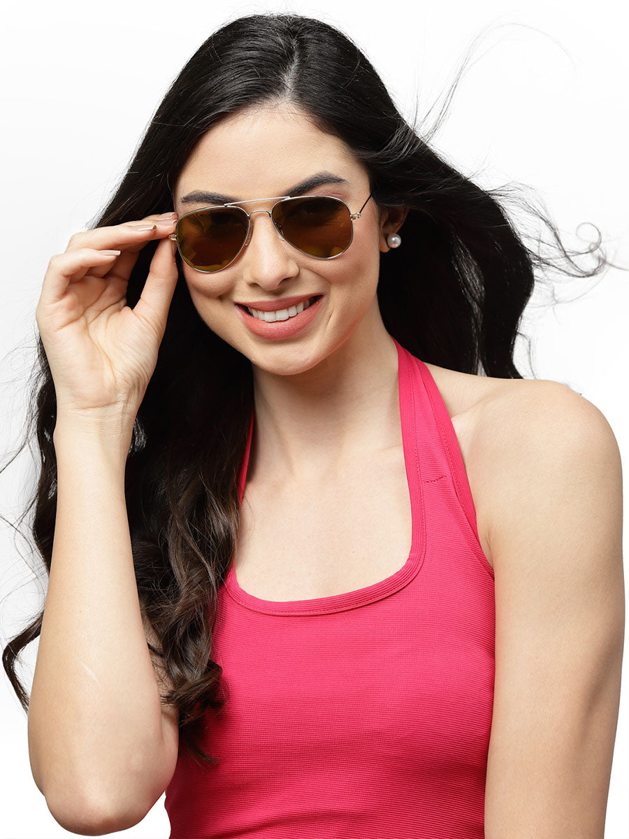 Classic Unisex Gold Aviator Sunglasses for men and Women