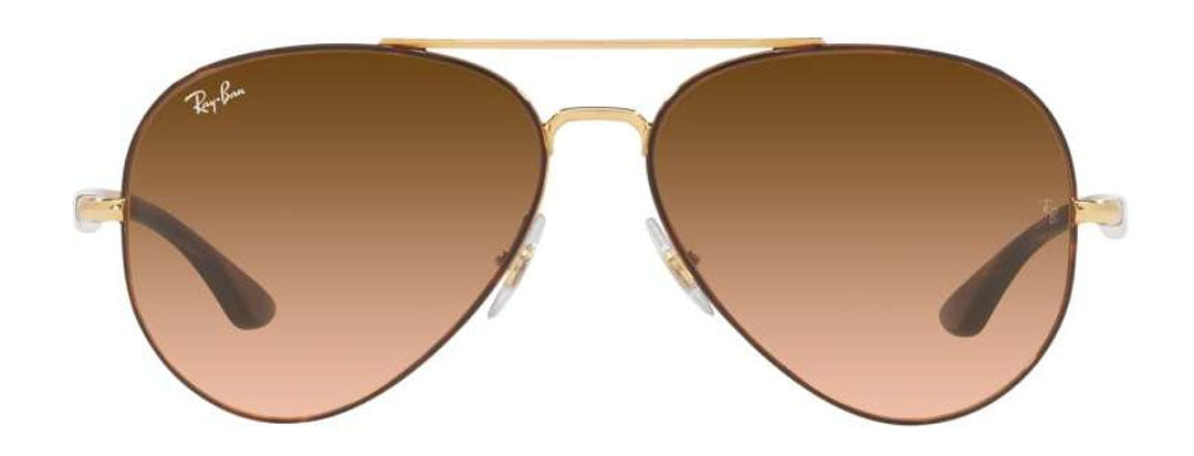 Gradient Brown Metal Frame Classic Ray-Ban Sunglasses