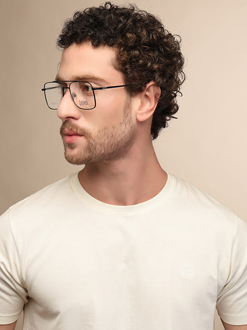 Zenith Titanium Matte Black Large Square Frame