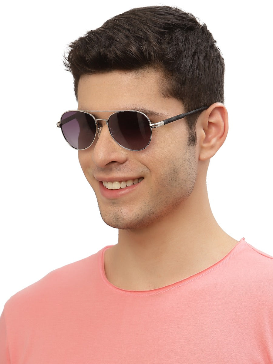 Black Aviator Polarised UV Sunglass