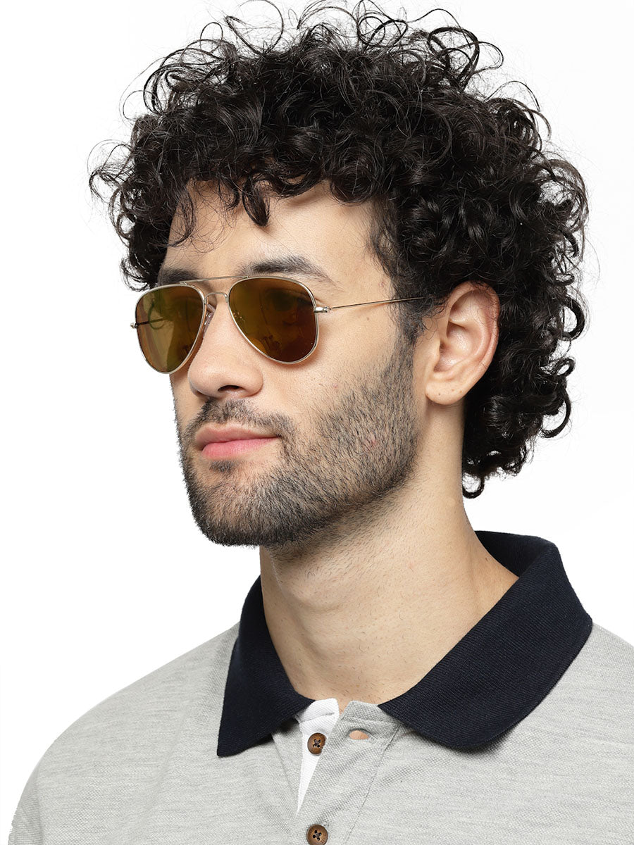 Classic Unisex Gold Aviator Sunglasses for men and Women