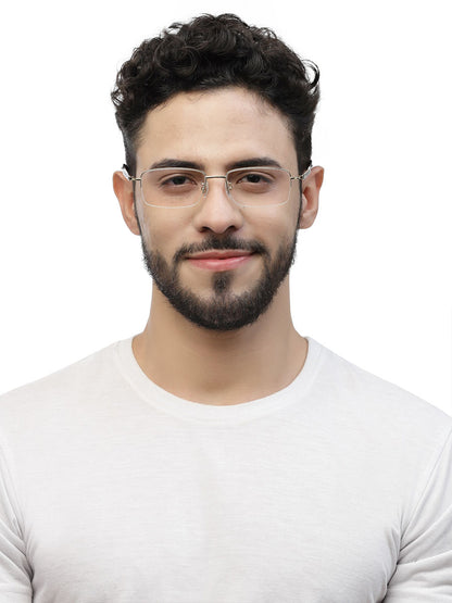 Zenith Titanium Half Rim Golden Unisex Spectacle Frame