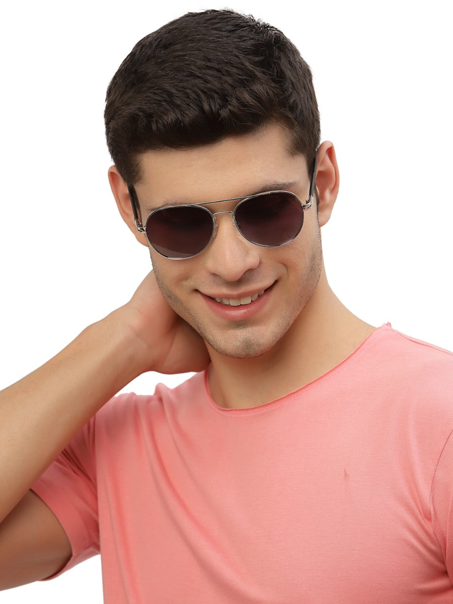 Black Aviator Polarised UV Sunglass