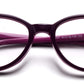 YourSpex Purple Black Oval Acetate Glasses Frame for Kids