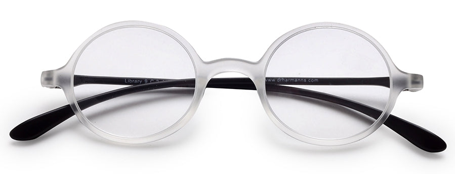 Transparent Round Full Rim Acetate Frame - Reading Eyeglasses