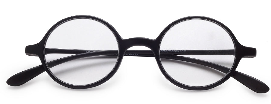 Black Round Full Rim Acetate Frame - Reading Eyeglasses