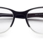 Black Rectangle Half Rim Acetate Frame - Reading Eyeglasses