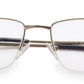 Golden Rectangle Half Rim Titanium Frame for Men