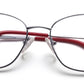 Silver Cateyes Full Rim Titanium Frame for Women