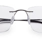 Gunmetal Rectangle Rimless Unisex Titanium Frame