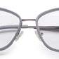 Grey Cateyes Full Rim Acetate & Metal Women Eyeglasses Frame