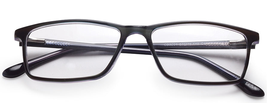 Blue Rectangle Full Rim Acetate Eyeglass Frame for Men