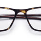 Brown Tort. Rectangle Full Rim Acetate Eyeglass Frame for Men