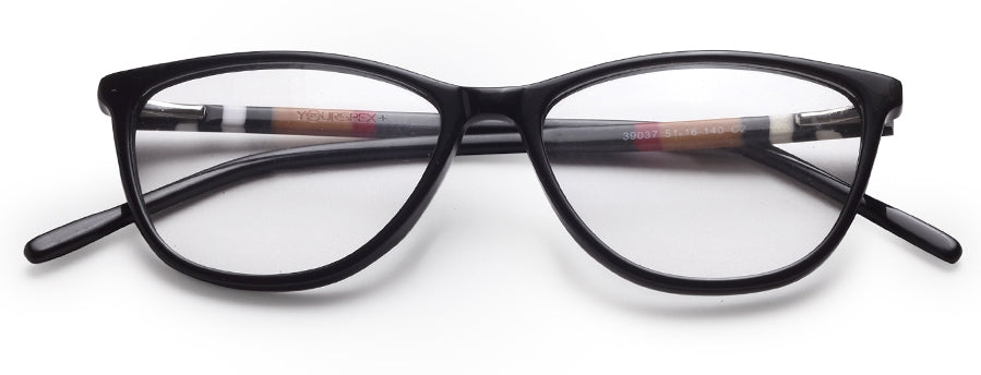 Black Cateyes Full Rim Acetate Eye Frames for Women