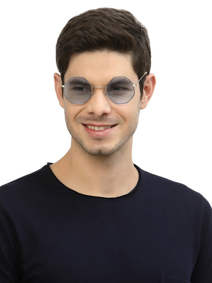 Blue Hexagon Unisex UV Protected Sunglass