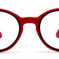 Red Oval Full Rim Acetate Frame for Kids