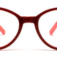 Light Brown Orange Oval Full Rim Acetate Frame for Kids