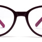 YourSpex Purple Black Oval Acetate Glasses Frame for Kids