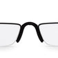 Black Oval Half Rim Metal Frame - Reading Eyeglasses