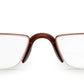 Gold Oval Half Rim Metal Frame - Reading Eyeglasses