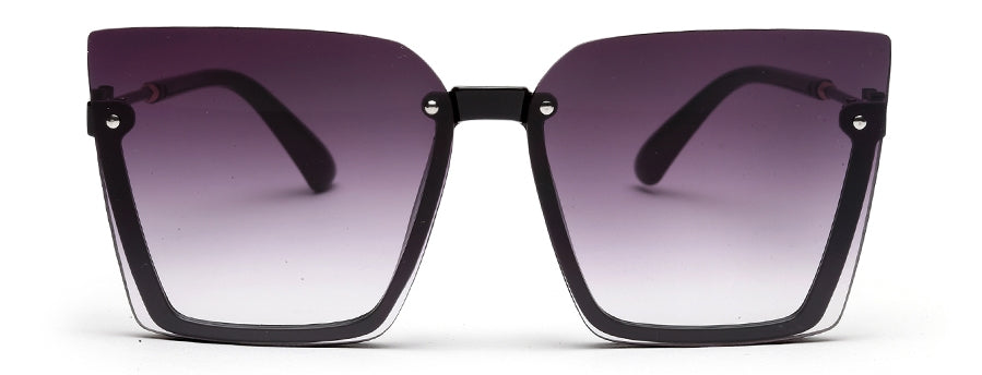 Acetate Frames | Black Square Half-Rim Acetate Frame – GKB EYECARE ...