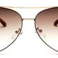 Golden Aviator Full Rim Metal Frame with Gradient Brown UV Sun Lens