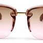 Brown Clubmaster Half Rim with Gradient Brown UV Sunglasses for Women