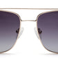 Gold Square Full Rim Metal Sunglasses For Men