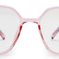 Pink Square Full Rim Acetate Glass Frame for Women