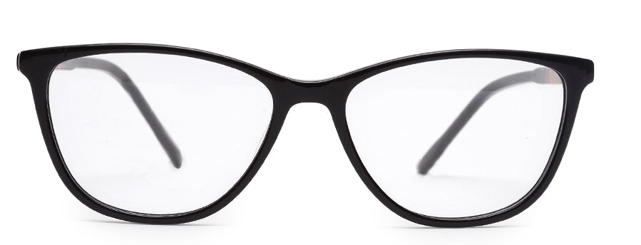 Black Cateyes Full Rim Acetate Eye Frames for Women