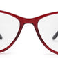 Red Cateyes Full Acetate Spectacle Frames for Female