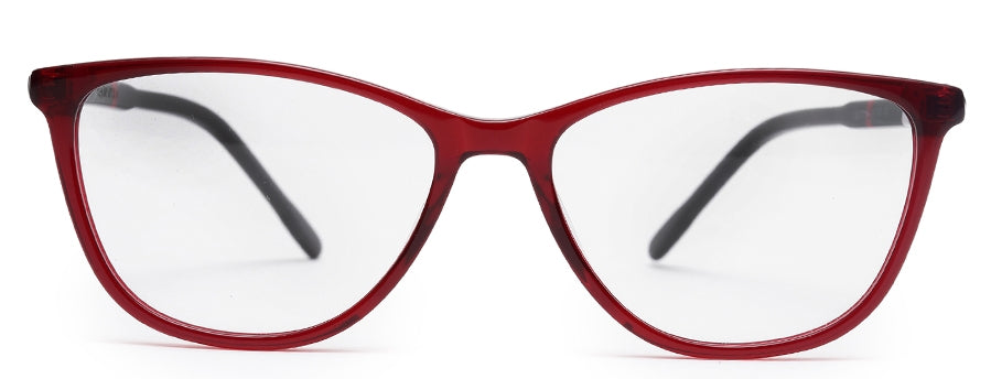 Red Cateyes Full Acetate Spectacle Frames for Female