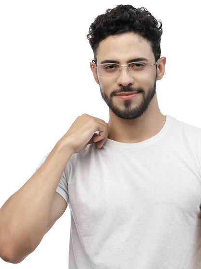 Zenith Titanium Half Rim Golden Unisex Spectacle Frame