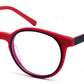 Red Oval Full Rim Acetate Frame for Kids