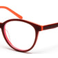 Light Brown Orange Oval Full Rim Acetate Frame for Kids