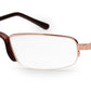 Gold Oval Half Rim Metal Frame - Reading Eyeglasses