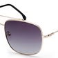 Gold Square Full Rim Metal Sunglasses For Men